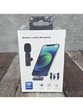 Wireless Lavalier Microphone IPhone Plus and Play One Two Clear Precise Grey New